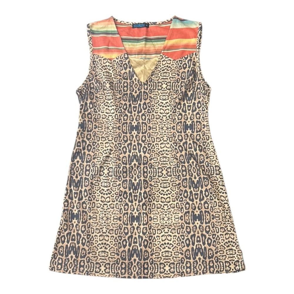 Fashion Express Sleeveless Leopard Print Mini Dress Size Medium